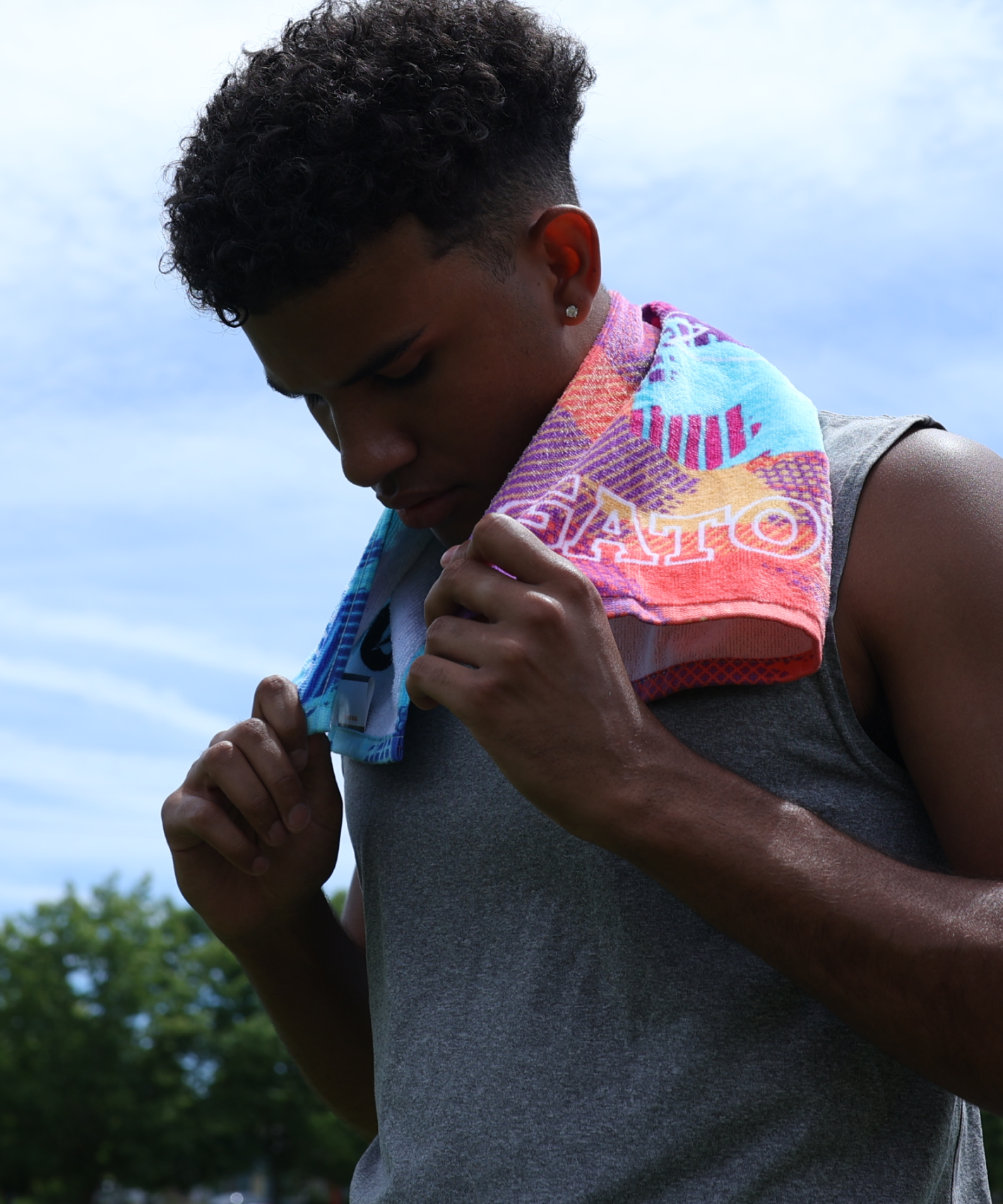 Glitched Towel - Frosted Berry - PDP Detail 6