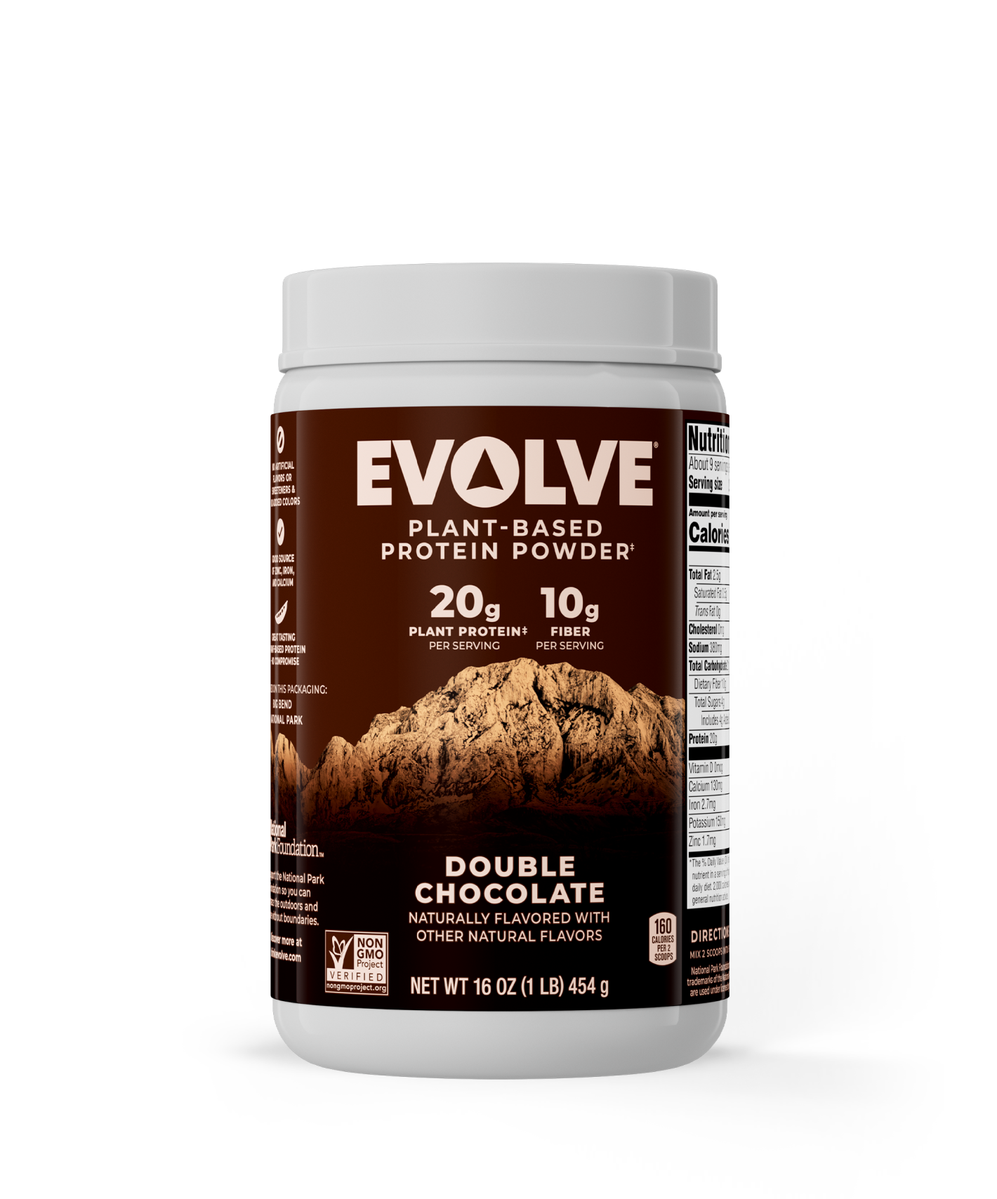 Evolve Protein Powder - Double Chocolate - 1 lb - PDP Hero 1
