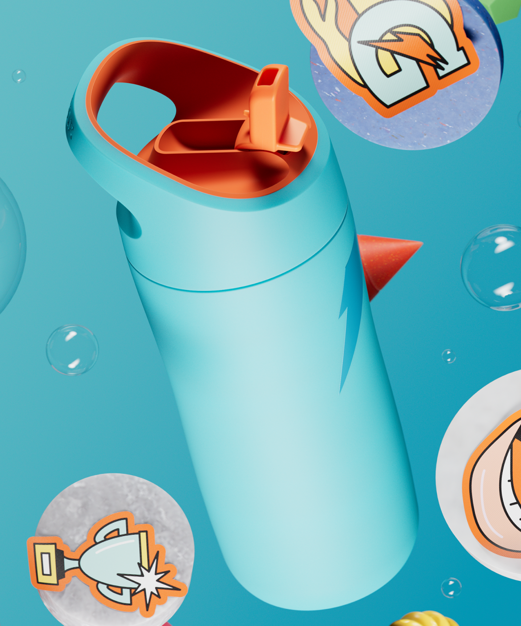 Rookie Stainless Steel Water Bottle - Blue - Bottle - PDP Detail 2