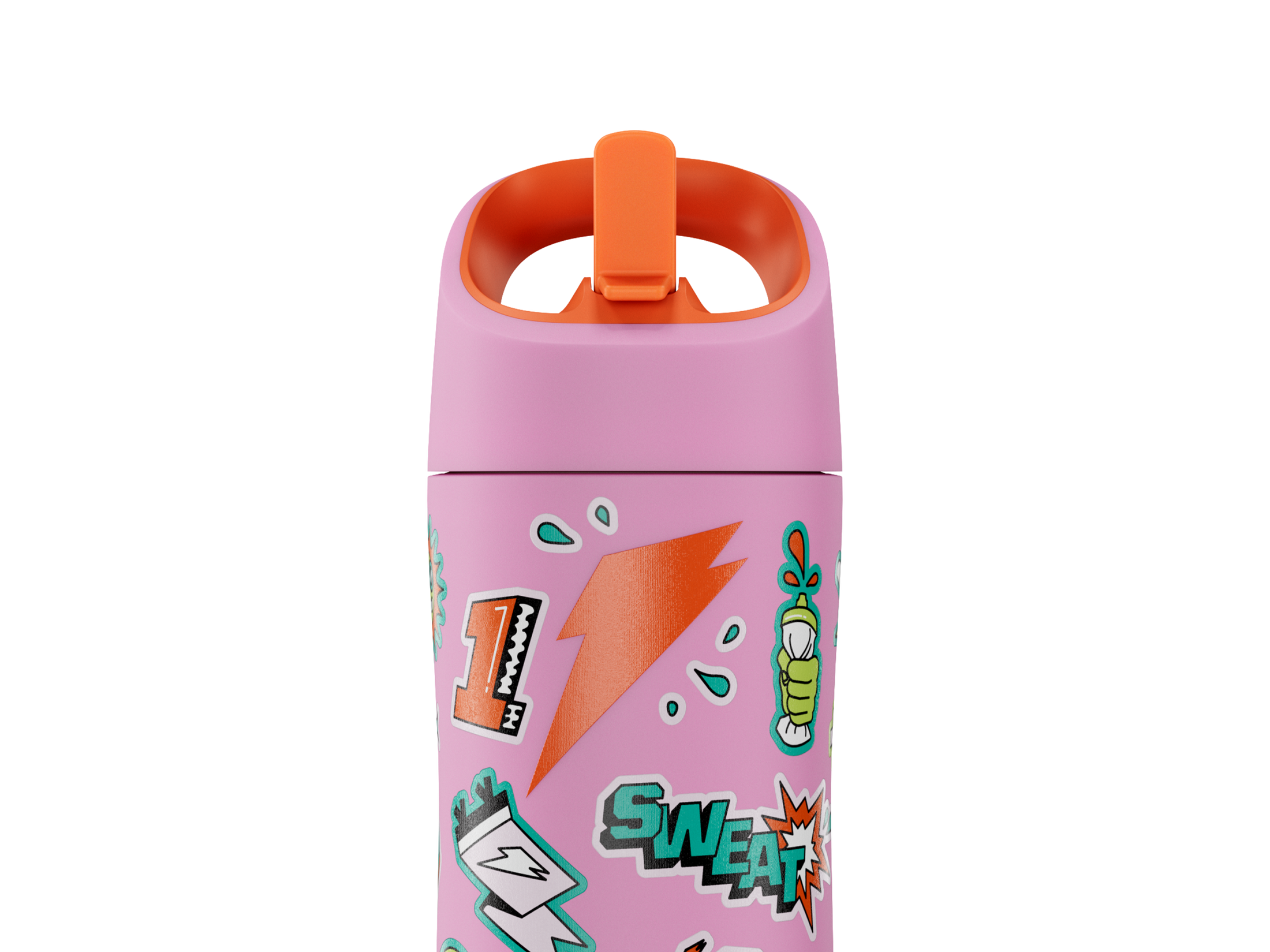 Rookie Stainless Steel Water Bottle - Sticker Pink - PDP Hero 1