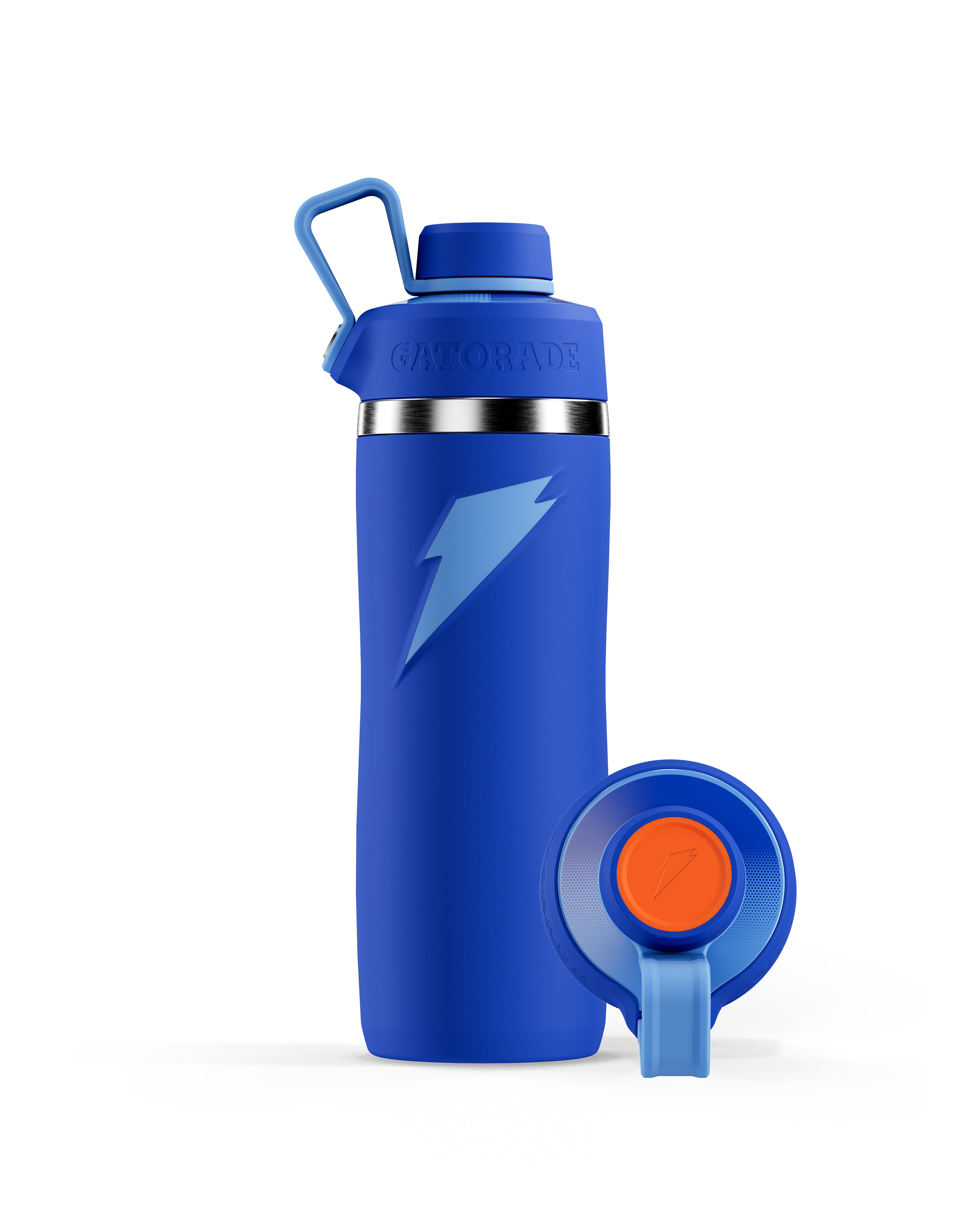 Blue Overtime Stainless Steel Bottle with Screw Cap