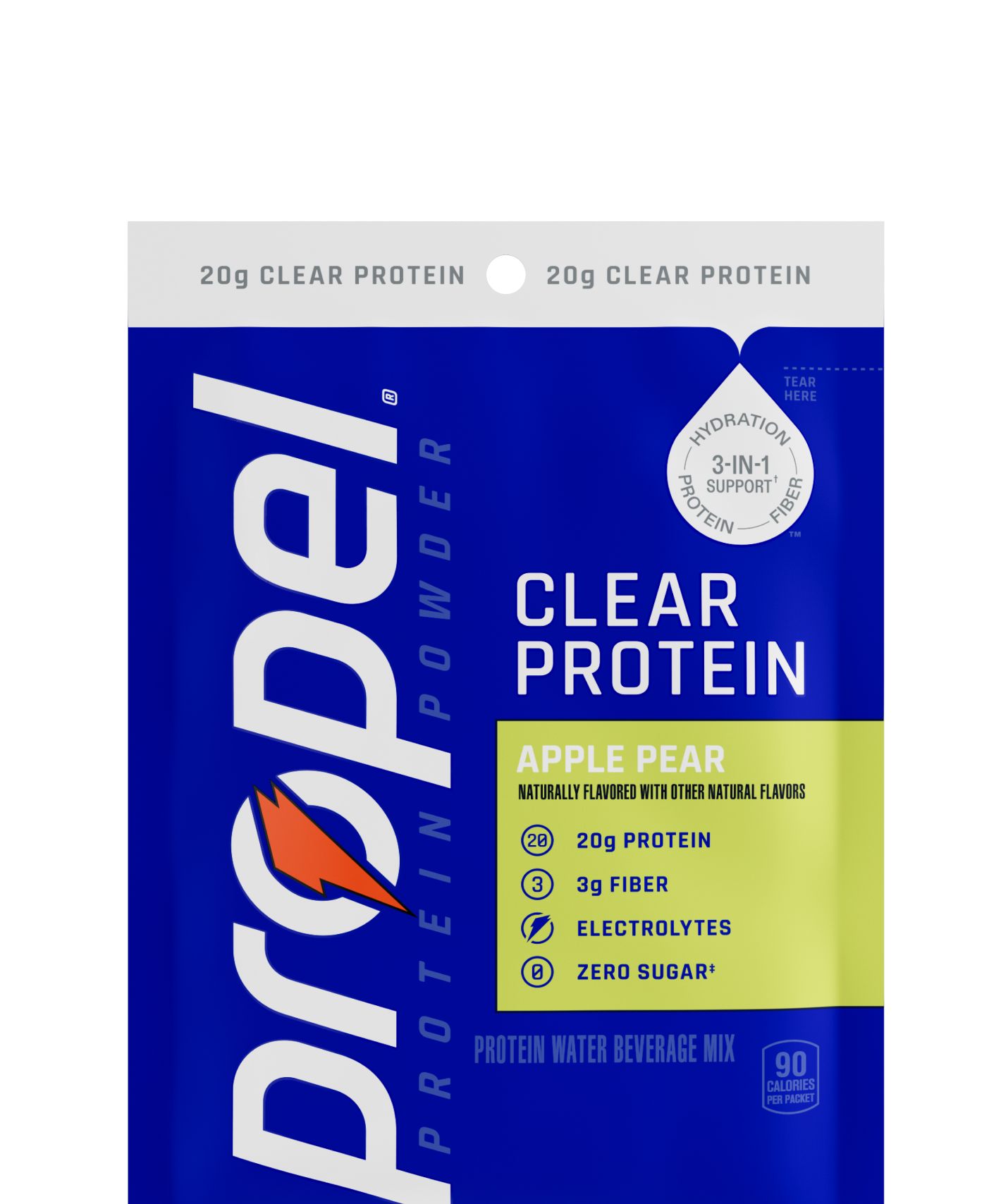Propel Clear Protein - Apple Pear - Single Serve Packet - PDP Hero 2